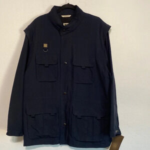 Tilley NWT Expedition Jacket Dark Navy Utility Coat Size L